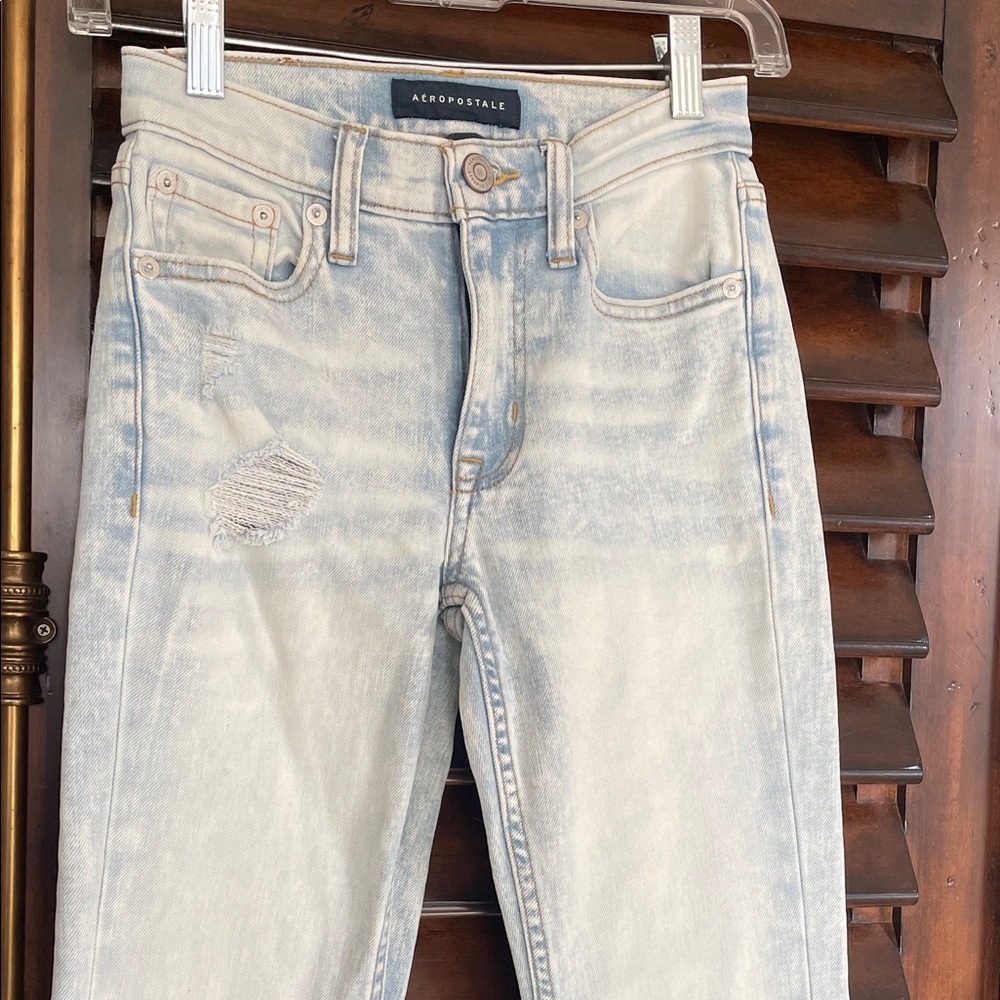 Aeropostale Light Wash Flare Jeans Size 000 - Picture 2 of 9